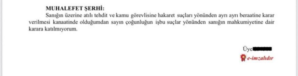 Ekrem İmamoğlu davasında en genç olan üye hakim karara muhalefet şerhi koydu. İmamoğlu bu davadan kesinlikle beraat etmeliydi. Çünkü ortada tehdit ya da hakaret yoktu. Üye hakimi yürekten kutluyorum. 👏🏻