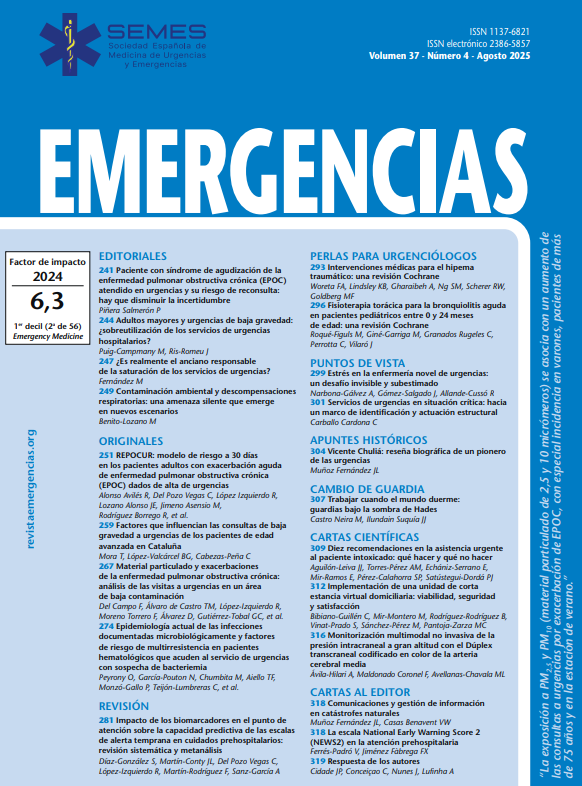 SEMES (@semes_) on Twitter photo La mejor lectura científica de #urgencias y #emergencias, ¡lista para acompañarte este verano!
📖☀️ Número de agosto de <a href="/EMERGENCIAS_NET/">EMERGENCIAS</a> disponible: revistaemergencias.org/numero-actual/ La mejor lectura científica de #urgencias y #emergencias, ¡lista para acompañarte este verano!
📖☀️ Número de agosto de <a href="/EMERGENCIAS_NET/">EMERGENCIAS</a> disponible: revistaemergencias.org/numero-actual/