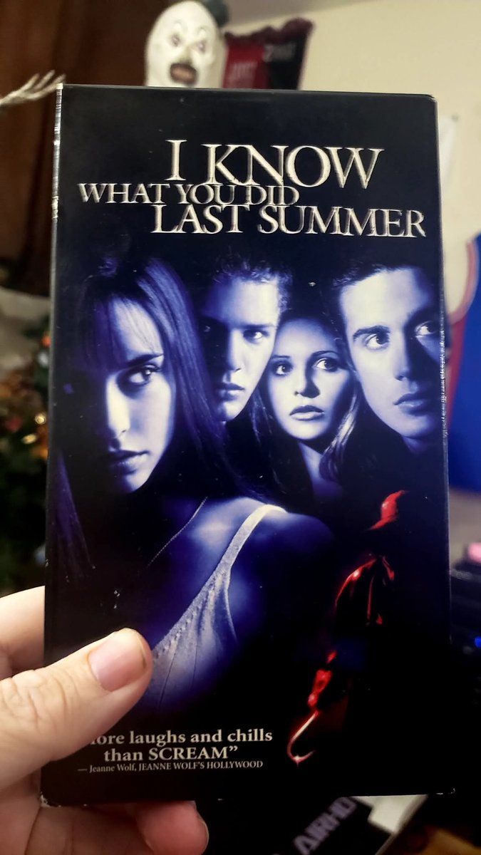 Watching "I Know What You Did Last Summer" because we're going to see the new one tomorrow.