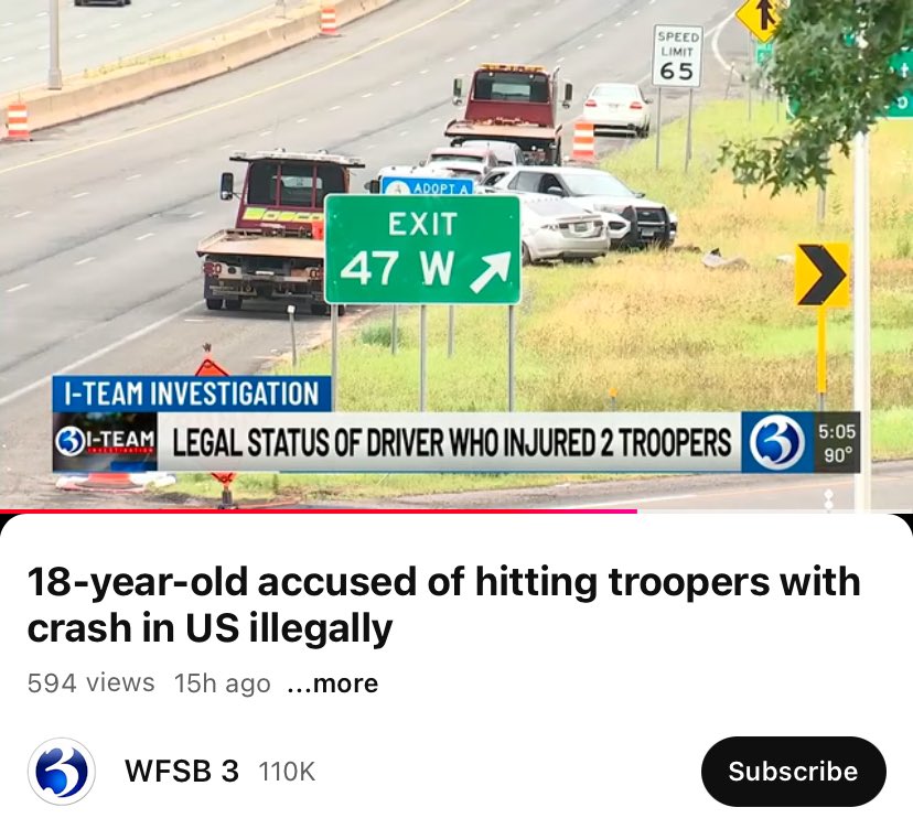 ryanfazio's tweet image. The man who was arrested for injuring two cops in Enfield is the country illegally. But under CT’s amnesty Trust Act, CT authorities are prohibited from turning him over to immigration authorities despite his arrest. On top of that our taxpayers are forced to spend hundreds of…