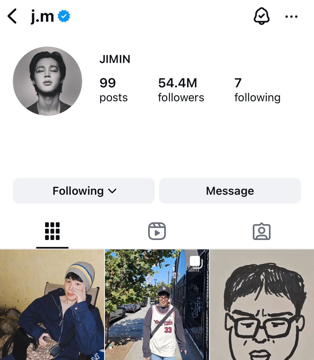 kmdittos's tweet image. jimin of bts has surpassed 54,4m followers on instagram