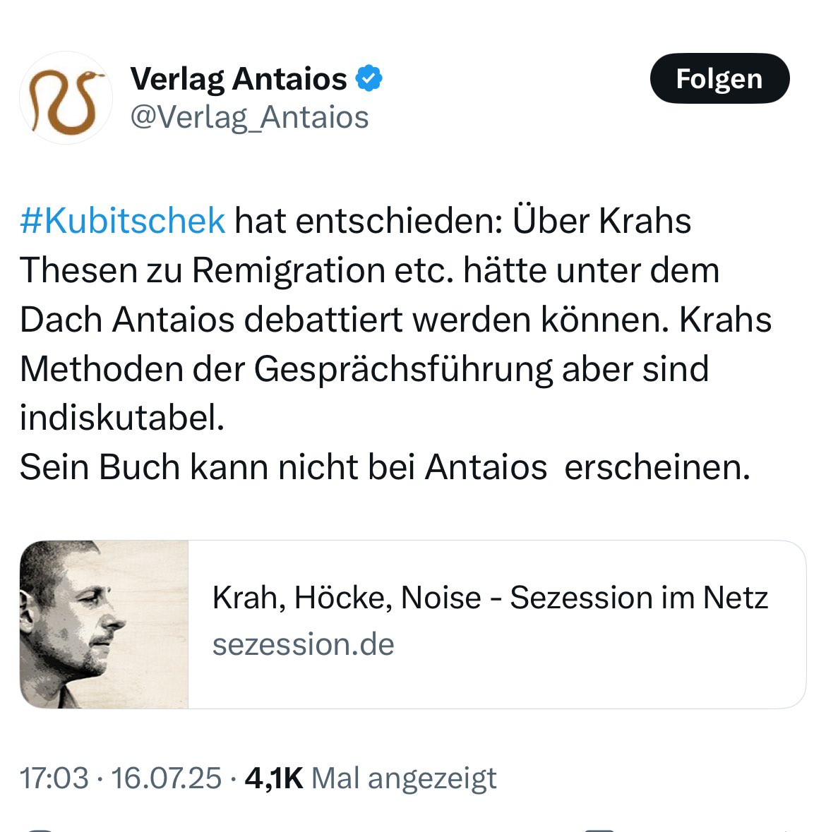 nicolediekmann's tweet image. Warum Maximilian Krah sich vom rechtsextremen Remigrations-Begriff lossagt - darüber kursieren Theorien von Kooperation mit dem Verfassungsschutz bis hin zu profaner Geltungssucht. Auch darüber, wie isoliert er ist.Seinen wichtigen Unterstützer und Verleger jedenfalls ist er los.