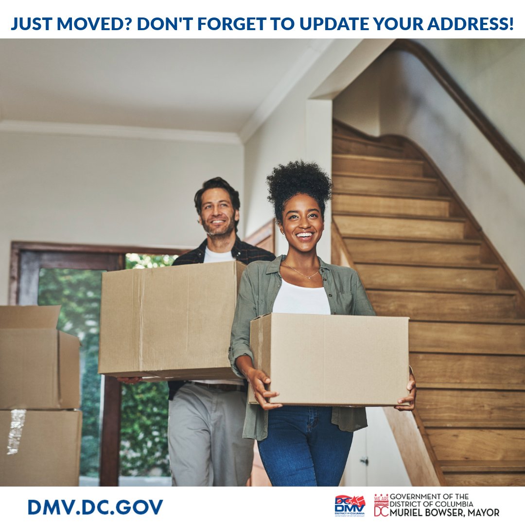 dcdmv's tweet image. Have you moved and need to update your address with us? If you have a REAL ID, you can #SkiptheTrip and change your address online. Start the process here: bit.ly/3SVfdRP