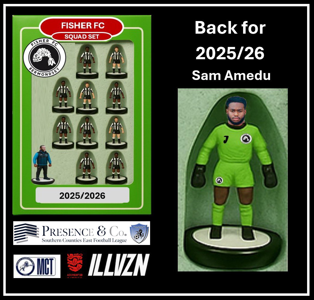 One of our three players who played more minutes in the 2022/3 FA Cup than any other player in the competition during our eight game run - Sam is back between the sticks.