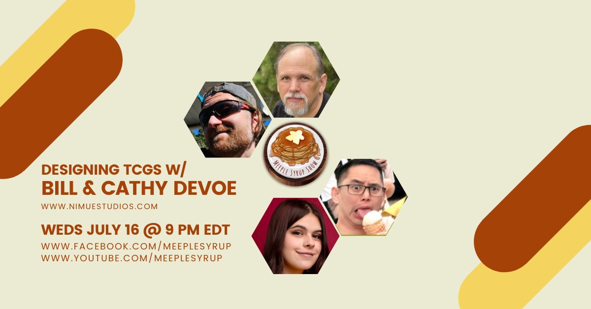 Meeple Syrup (@meeplesyrup) on Twitter photo π²βοΈ
Tonight at 9PM EDT (UTC -5), <a href="/SenFoongLim/">Sen-Foong Lim</a> and <a href="/DrayerInk/">Drayer Ink β‘οΈ BlueSky β€π§‘πππππ€</a> talk to <a href="/NimueStudios/">Nimue Innovation Studios</a> about doing the unthinkable: designing and publishing a TCG like Round Table in this day and age!
Join us live in the chat at facebook.com/MeepleSyrup or youtube.com/MeepleSyrup! π²βοΈ
Tonight at 9PM EDT (UTC -5), <a href="/SenFoongLim/">Sen-Foong Lim</a> and <a href="/DrayerInk/">Drayer Ink β‘οΈ BlueSky β€π§‘πππππ€</a> talk to <a href="/NimueStudios/">Nimue Innovation Studios</a> about doing the unthinkable: designing and publishing a TCG like Round Table in this day and age!
Join us live in the chat at facebook.com/MeepleSyrup or youtube.com/MeepleSyrup!