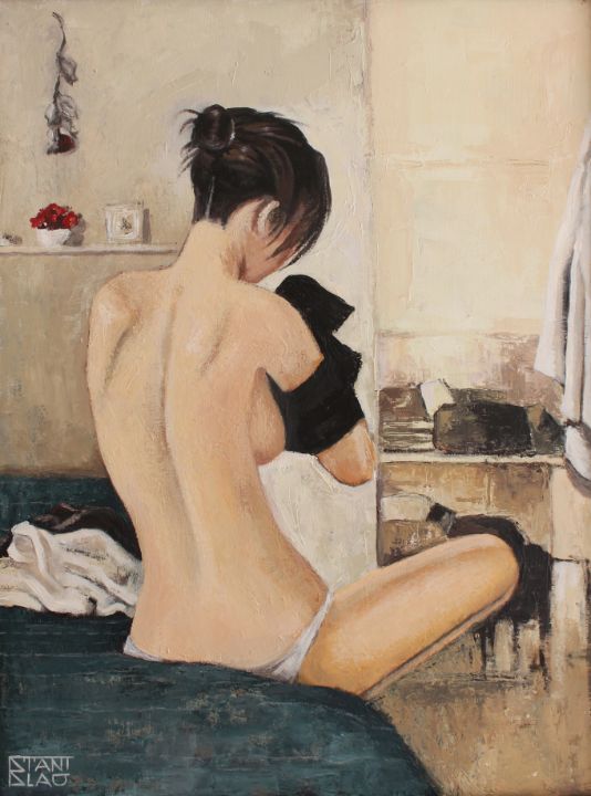 VinceStanix's tweet photo. Art of the Day: "Undressing". Buy at: https://t.co/L2gkb7GdAx https://t.co/inFqaFDqgx