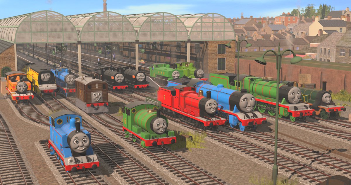 DaJoestanator's tweet image. Have a Trainz Dump as Nia gets closer to completion! Also an updated TCA group shot with new Rebecca, Nia, Oliver, and Percy models ;)