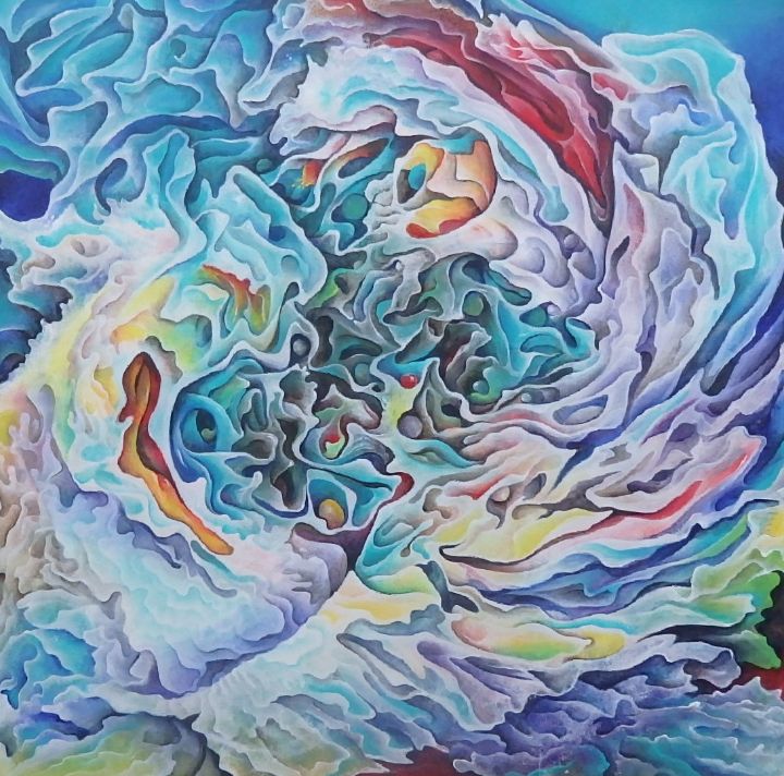 CalmaVigor's tweet photo. Art of the Day: "Surfer Girls Holy Moment". Buy at: https://t.co/0rEuxv0IA7 https://t.co/27ADLUIMxE