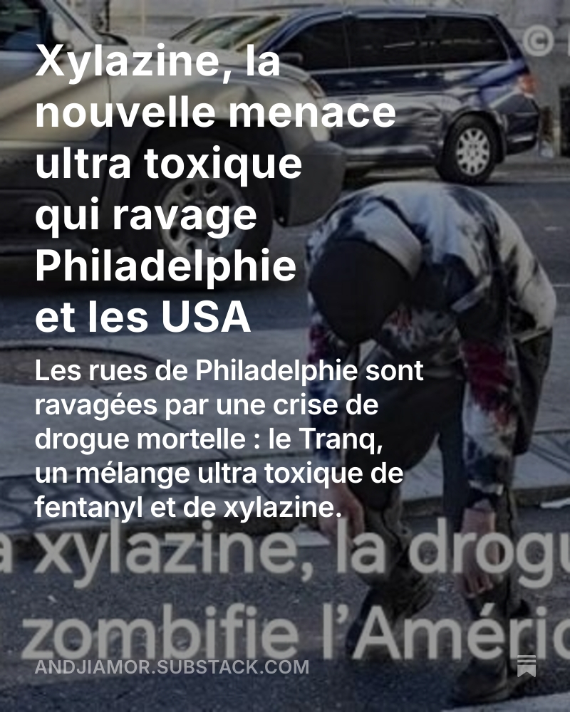 Xylazine, la nouvelle menace ultra toxique qui ravage Philadelphie et les USA 

open.substack.com/pub/andjiamor/…