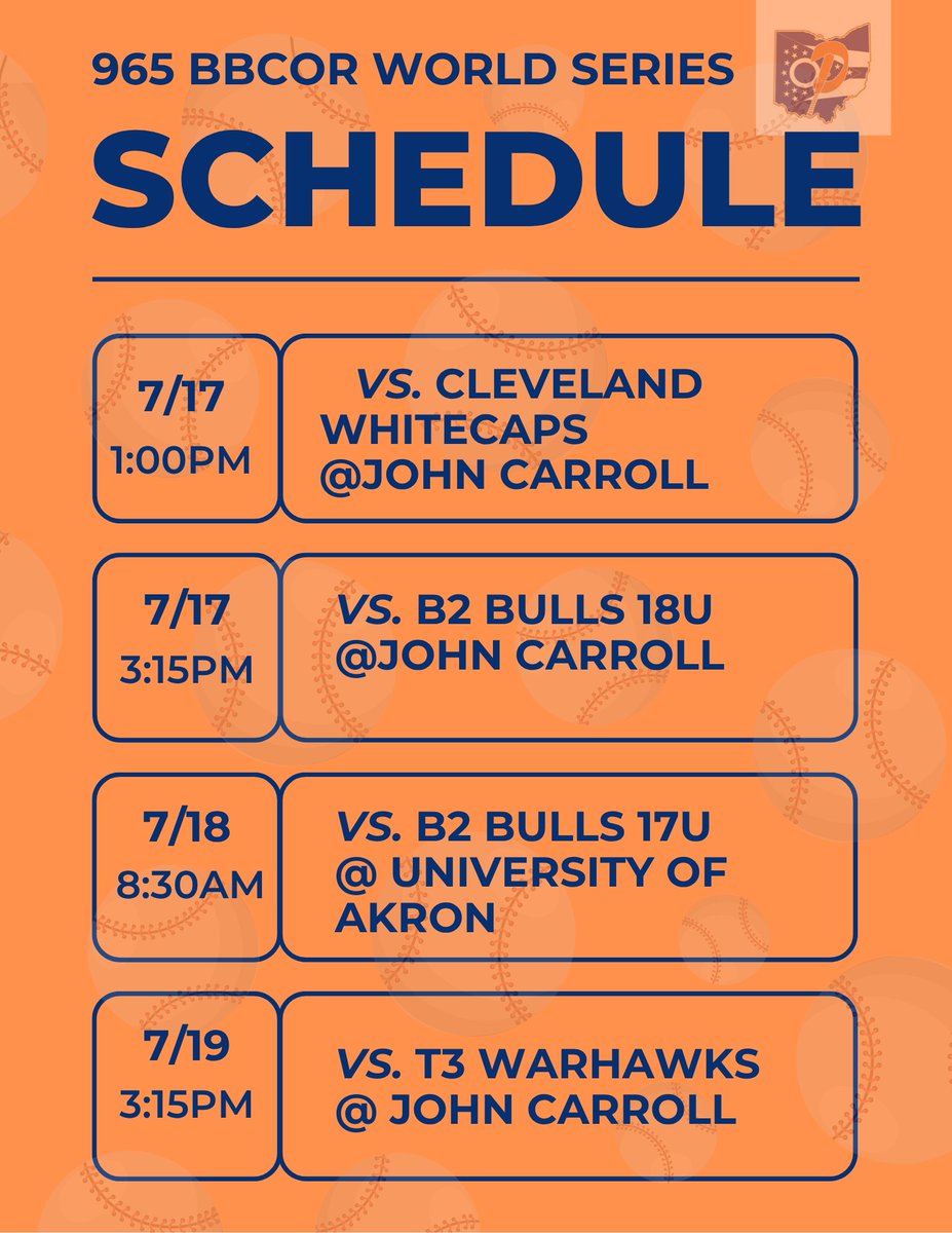 This weeks schedule! ⚾️
<a href="/premierath/">Premier Ohio Baseball</a>