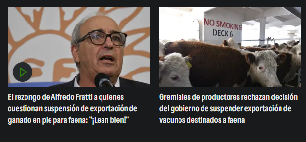 Si el ganado se va en pie, la mano de obra de la faena se va con ellos a otros países
Mientras que aquí cierran frigoríficos por falta de animales p/faena y miles de obreros al seguro de paro con millonarios costos al BPS
O sea que TODOS financiamos el negocio de 4, entendiste?