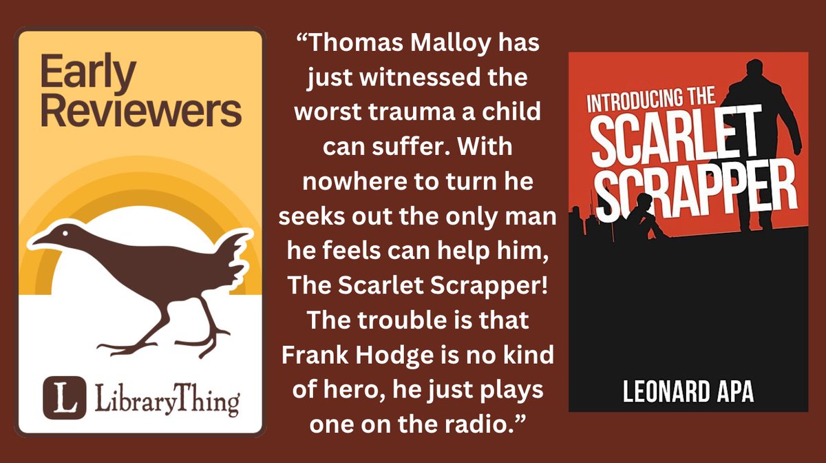 "A story of action, adventure and heart, where hero and villain collide in a showdown for an innocent boy's life."

Enter to win a copy of Leonard Apa's (<a href="/leonard_apa/">Lenny</a>) "Introducing the Scarlet Scrapper" from <a href="/RunWildBooks/">Running Wild & RIZE Presses</a>