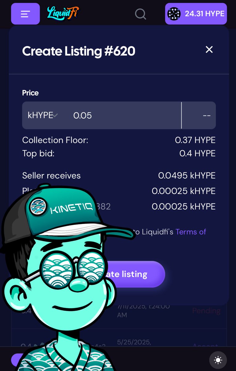 liquidfi_app's tweet image. kHYPE HAS LANDED ON LIQUIDFI! 💧
You can now TRADE and LEND NFTs using $kHYPE directly on @HyperliquidX with LiquidFi! 🔥
Huge love to the absolute legends at @kinetiq_xyz — top tier devs that deliver every time. 💪
Big shoutout to @Rekt_Zerker for making the connection…