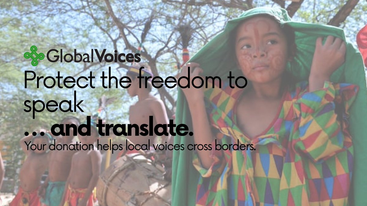 🗣️ Protect the freedom to speak… and translate.
Your support helps local voices cross borders. We believe our mission is now more urgent than ever. Please donate today to help us keep doing this important work.
globalvoices.org/donate/
#KeepGVStrong