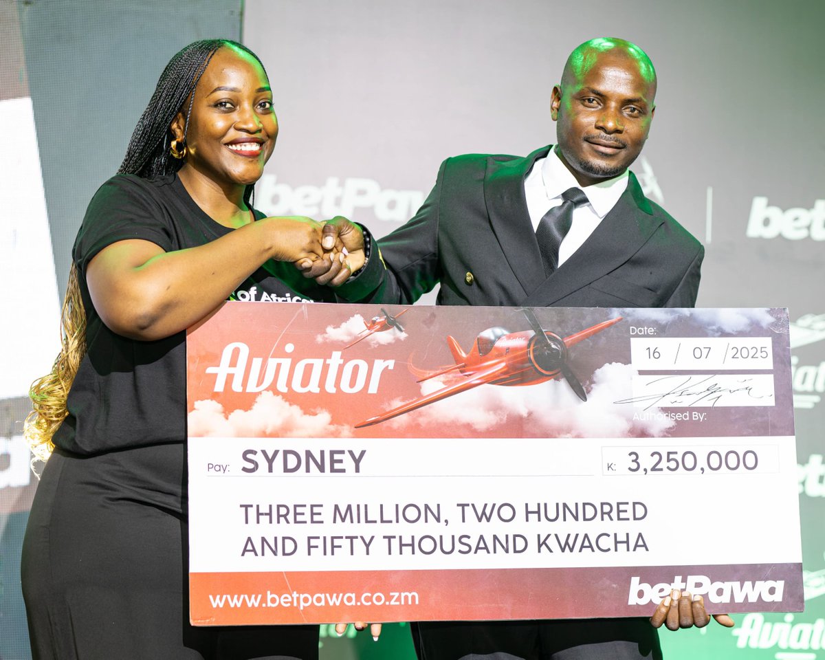 Mshindi  Mwingine wa Shindano la Aviator lililofanyika na Kampuni ya @betpawaTZ Kutoka Cameroon pia, ni kutokea Nchini Zambia, Sidney ambaye aliweka dau la K6 (USD 0.25) na kujishindia K3,250,000 (USD 136,110) kwa multiplier ya 500,000x”  #betPawaBIGWinners #betPawaAviatorWinners