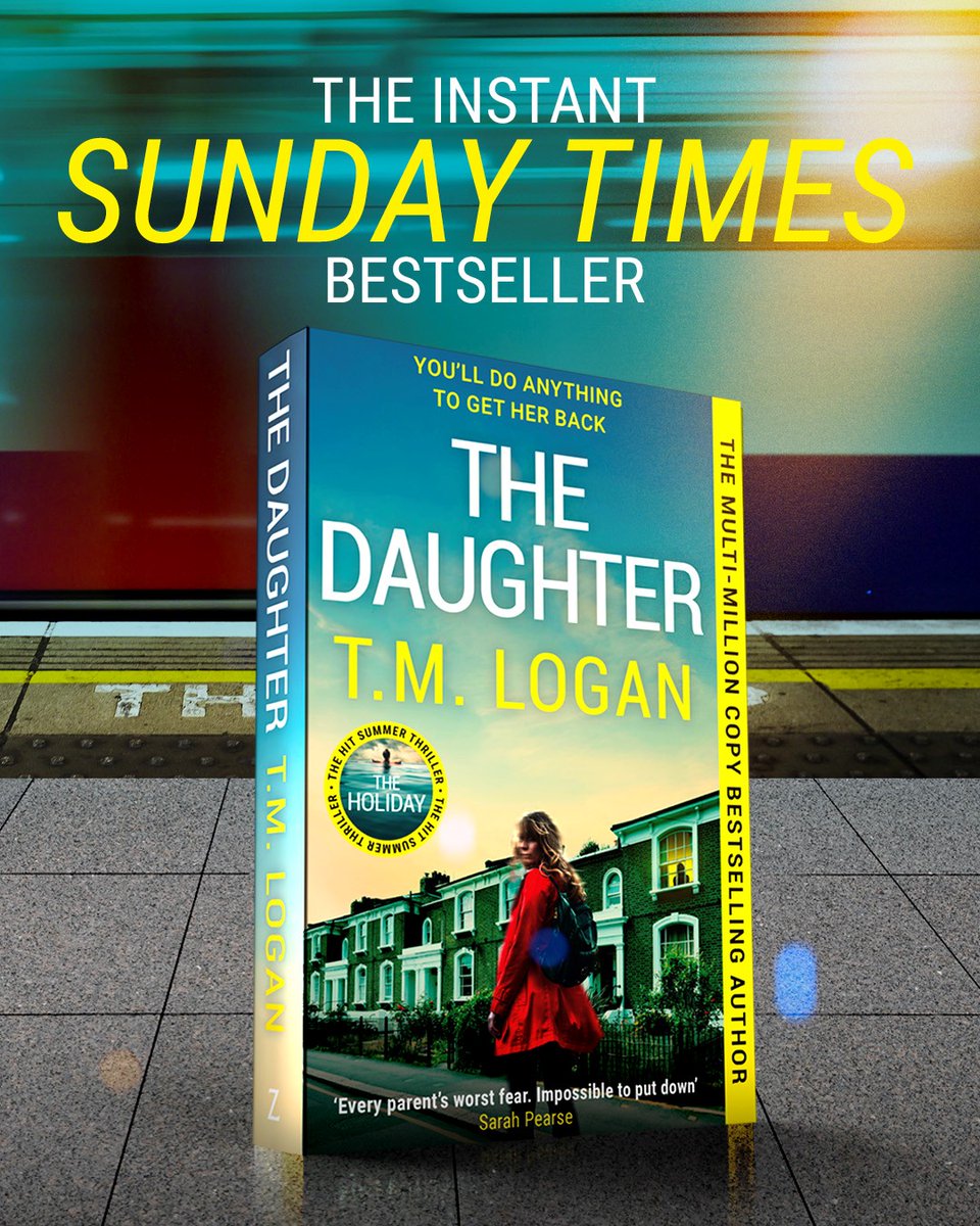 TMLoganAuthor's tweet image. Still can't quite believe it but The Daughter is a Sunday Times bestseller again - it's the first time I've had a book reach the top ten in paperback having already done it in hardback! Thank you to everyone who's picked up a copy and to the amazing team @ZaffreBooks 😍