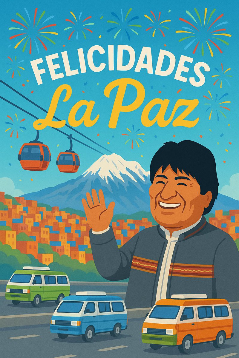 evoespueblo's tweet image. "Hoy, 16 de julio, celebramos con el corazón lleno de gratitud y orgullo el aniversario de nuestra amada La Paz. Una ciudad que, con esfuerzo, sacrificio y esperanza, ha sido testigo de transformaciones que han marcado un antes y un después. Gracias a la dedicación incansable de…