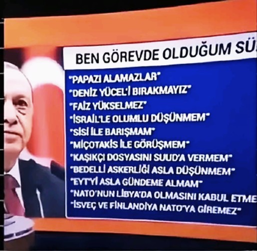 SORU :
SAYIN ERDOĞAN BU SÖZLERİN KAÇINI TUTMUŞTUR ?