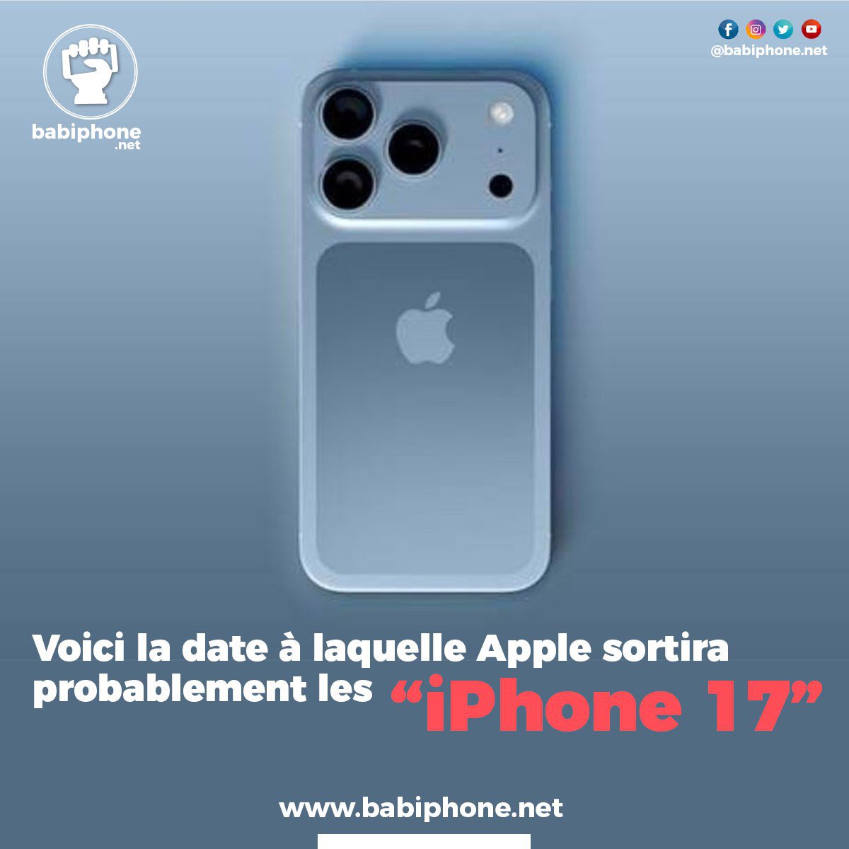 Apple dévoile ses nouveaux iPhones en septembre ; il est donc logique qu'elle fasse de même cette année. Mais quand exactement en septembre ?

Lien babiphone.net/voici-la-date-…