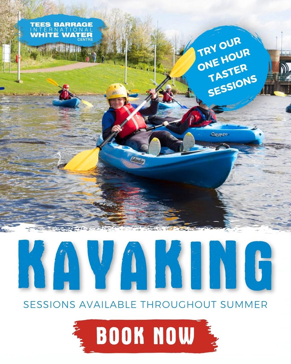 Stuck for plans this summer? 🚣‍♀️ Dive into kayaking with our one-hour taster sessions. Perfect for beginners and thrill-seekers alike!

📍 Tees Barrage 👉 book now: tbiwwc.com/activities/sch…