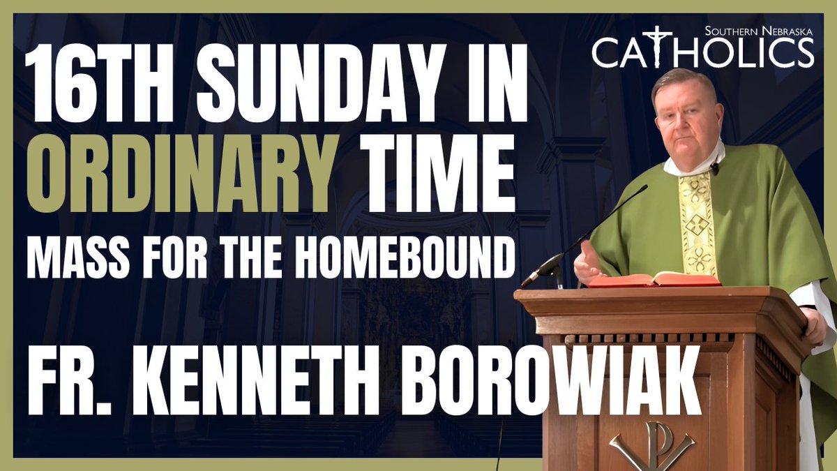 Fr. Kenneth Borowiak celebrates the 16th Sunday in Ordinary Time, July 20th, 2025.

Follow the link below and make sure to subscribe to our channel for more Catholic videos from the diocese.

WATCH: youtu.be/5KQTDhyTrT0