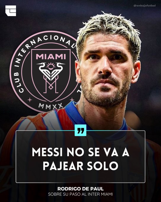 Primeras declaraciones de Rodrigo De Paul tras fichar por el Inter Miami.