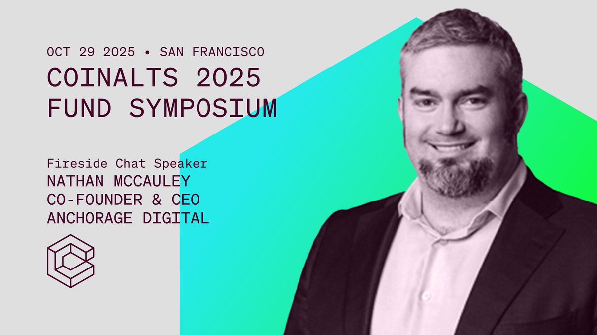 coinalts's tweet image. Big News: Nathan McCauley, CEO & Co-Founder of @Anchorage , joins #CoinAlts 2025 for a Fireside Chat! Hear insights from the leader of the first federally regulated US crypto bank. Don’t miss it! 🔥💡 #Crypto #DigitalAssets #Innovation