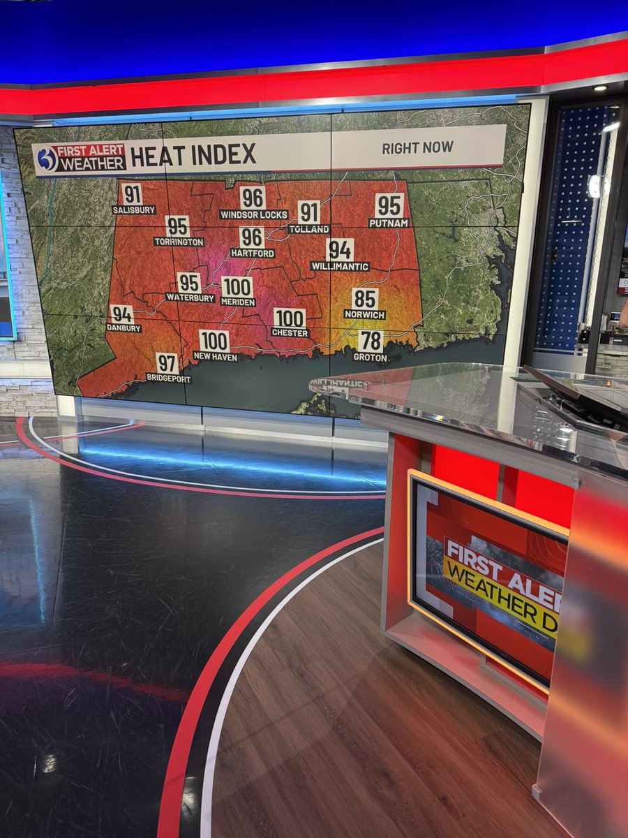 jillgilardi's tweet image. Very few places are not π₯΅ on this #FirstAlertWeatherDay
Timing out relief for later this week on @WFSBnews at noon