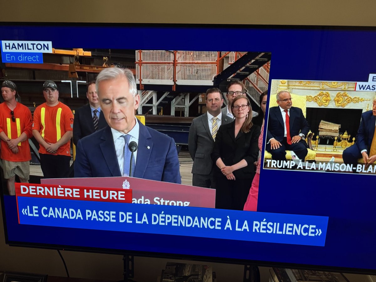 JeromeLandry's tweet image. En date d’aujourd’hui, Trump ne fait qu’une bouchée de Mark Carney!