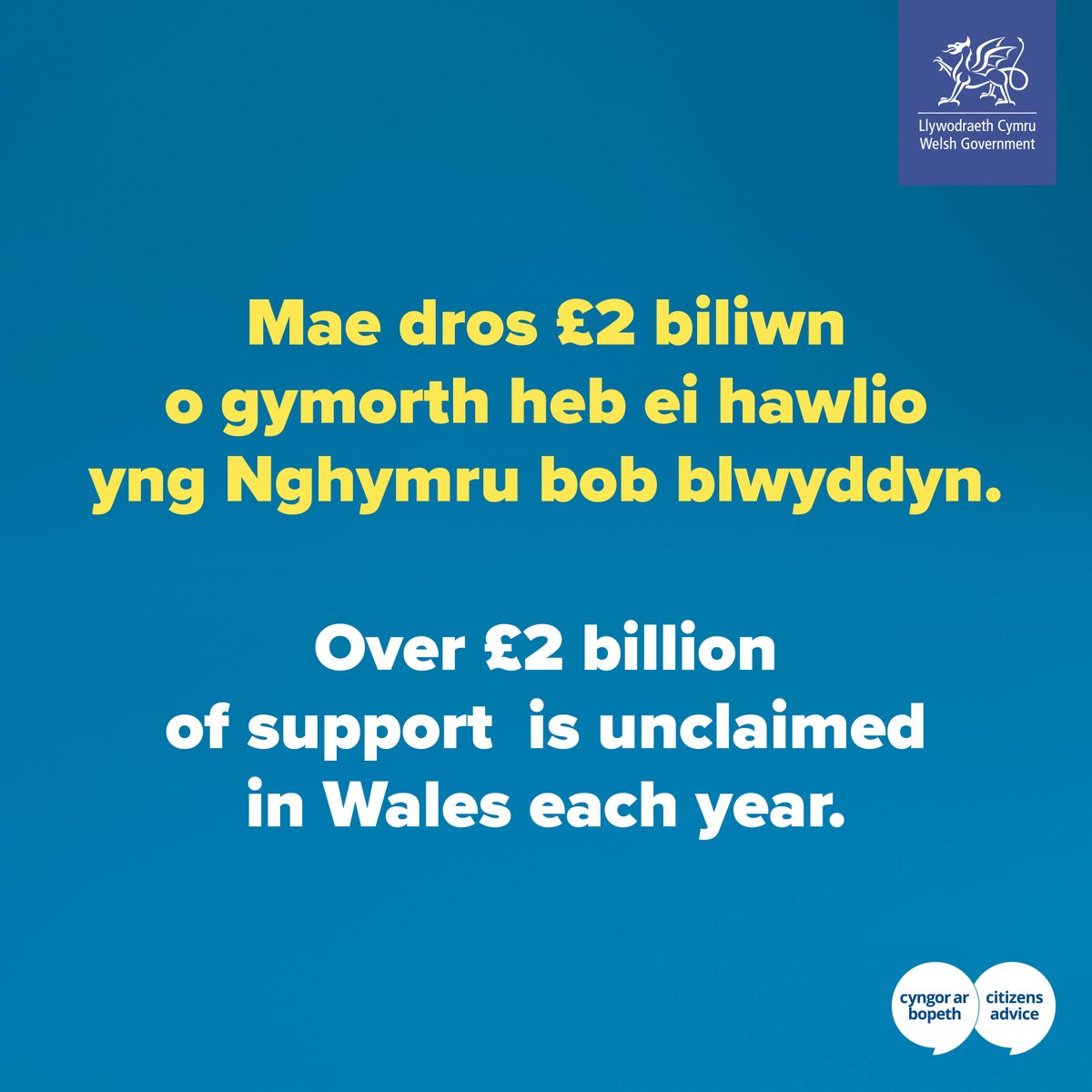 WelshLGA's tweet image. You may be entitled to more benefits than you think. Are you missing out?
Advicelink Cymru’s friendly and professional team are here to help make it easier to check and claim what’s yours.
Find out more at gov.wales/claimwhatsy ours or call 0808 250 5700