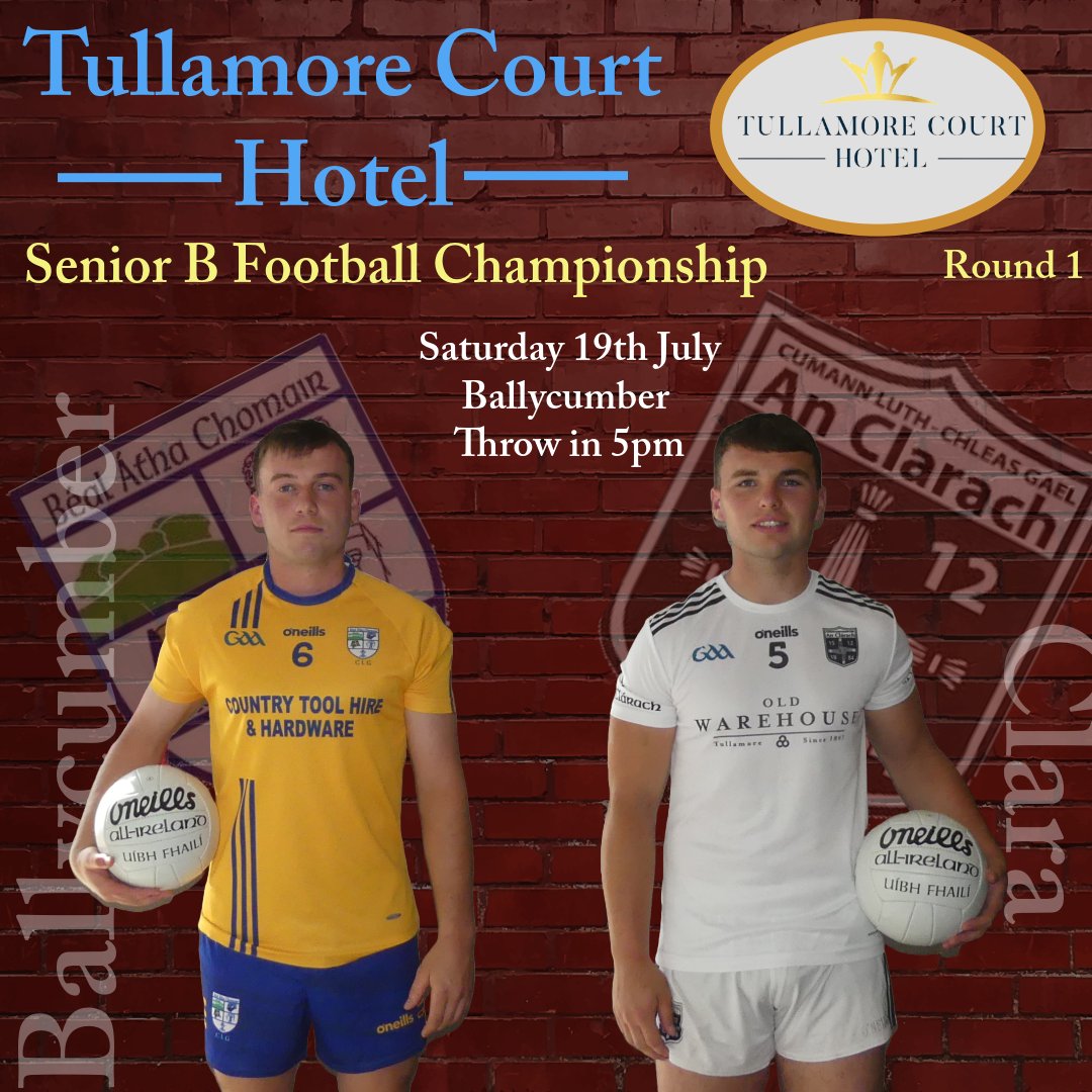 Official Offaly GAA (@offaly_gaa) on Twitter photo ๐๐ช๐ก๐ก๐๐ข๐ค๐ง๐ ๐พ๐ค๐ช๐ง๐ฉ ๐๐ค๐ฉ๐๐ก ๐๐๐ฃ๐๐ค๐ง ๐ฝ ๐๐ค๐ค๐ฉ๐๐๐ก๐ก ๐พ๐๐๐ข๐ฅ๐๐ค๐ฃ๐จ๐๐๐ฅ. ๐๐ โ
<a href="/Ballycumber_GAA/">Ballycumber GAA Club</a> v <a href="/Clara_gaa_club/">Clara Gaa Club</a>
Click here to purchase tickets: offaly.gaa.ie/offaly-gaa-cluโฆ
๐๐ก๐ข๐ฌ ๐ข๐ฌ ๐๐ง ๐๐ฅ๐ฅ-๐ญ๐ข๐๐ค๐๐ญ ๐๐ข๐ฑ๐ญ๐ฎ๐ซ๐ย
#SupportyourClub ๐๐ช๐ก๐ก๐๐ข๐ค๐ง๐ ๐พ๐ค๐ช๐ง๐ฉ ๐๐ค๐ฉ๐๐ก ๐๐๐ฃ๐๐ค๐ง ๐ฝ ๐๐ค๐ค๐ฉ๐๐๐ก๐ก ๐พ๐๐๐ข๐ฅ๐๐ค๐ฃ๐จ๐๐๐ฅ. ๐๐ โ
<a href="/Ballycumber_GAA/">Ballycumber GAA Club</a> v <a href="/Clara_gaa_club/">Clara Gaa Club</a>
Click here to purchase tickets: offaly.gaa.ie/offaly-gaa-cluโฆ
๐๐ก๐ข๐ฌ ๐ข๐ฌ ๐๐ง ๐๐ฅ๐ฅ-๐ญ๐ข๐๐ค๐๐ญ ๐๐ข๐ฑ๐ญ๐ฎ๐ซ๐ย
#SupportyourClub