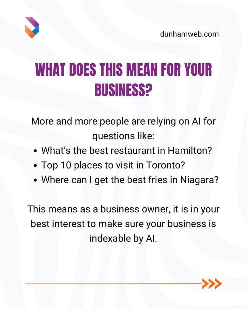 TheDunhamGroup's tweet image. AI is changing how people use the internet. Today&apos;s question: &quot;Can your business be found on ChatGPT?&quot;
 Contact us for all your Web and IT needs.
Visit our website: dunhamweb.com , we’ve got you covered 😉 
.
#hamiltonwebservices #businessgrowthtips #Hamiltontechsupport