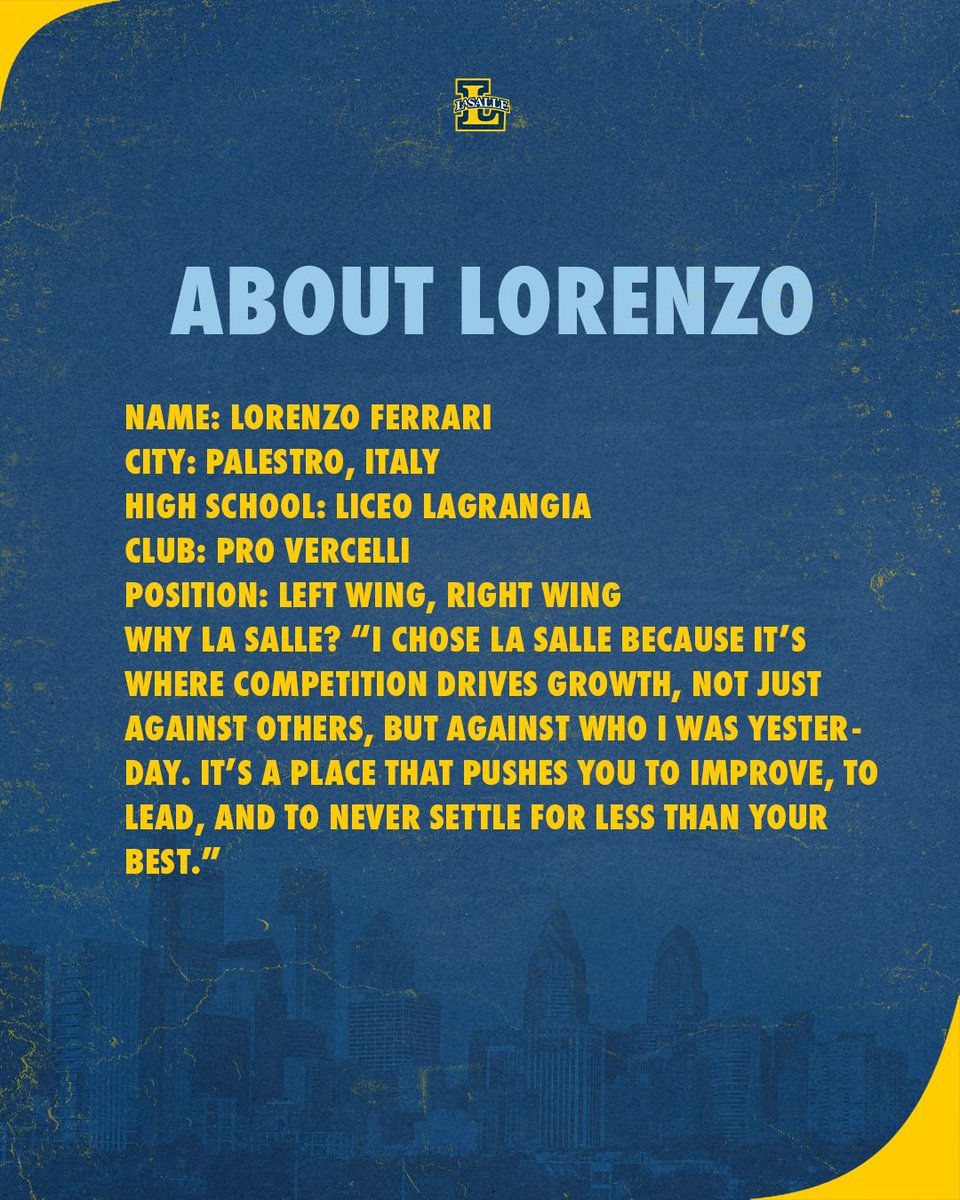 LaSalle_MSOC's tweet image. Meet our newcomers - Lorenzo Ferrari