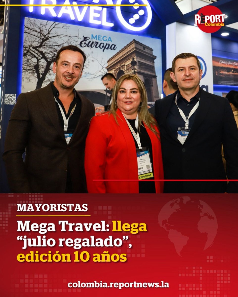 eyilmaz_mx's tweet photo. Mega Travel Colombia 🇨🇴 cumple 10 años! 
Se convirtió en tan poco tiempo en el principal Touroperador del país.  Felicito 👏 a los chicos por su  enorme trabajo y les deseo FELIZ ANIVERSARIO 🥧!
#somosincreibles #marcamoseldestino 
@MegaTravel_MX @MegaTravel_co #Colombia 🇨🇴 https://t.co/bcpOESRKvH