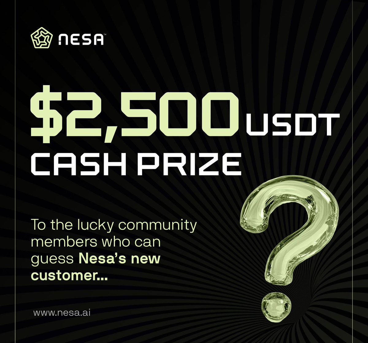Today, we are thrilled to announce that Nesa has just accomplished what many believe was never possible for a decentralized AI company - we're now officially the first to have a direct Fortune 25 paid contract and customer.

Guess which one of the top 25 companies in the world by