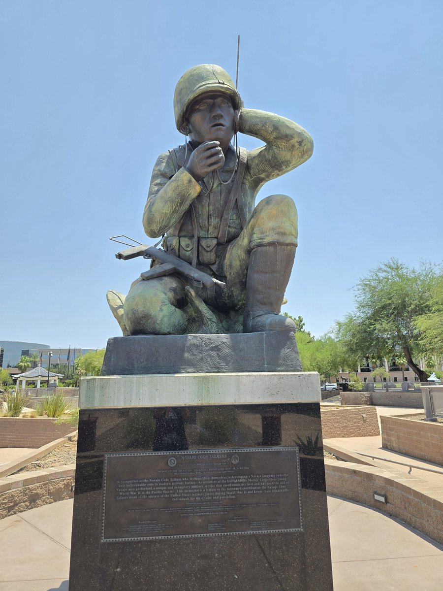 Navajo Code Talkers Memorial Phoenix Arizona.

#Phoenix #wwii #history #Phoenixaz #memorial