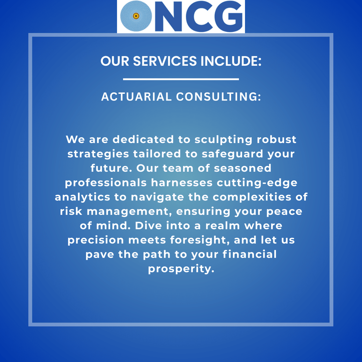 GlobalOncg25's tweet photo. Safeguard your future with precision. 
ONCG Global's Actuarial Consulting offers robust strategies and cutting-edge analytics to navigate risk management complexities and ensure your financial prosperity. 
#Actuarial #RiskManagement #FinancialSecurity https://t.co/LAlVTm2Q61