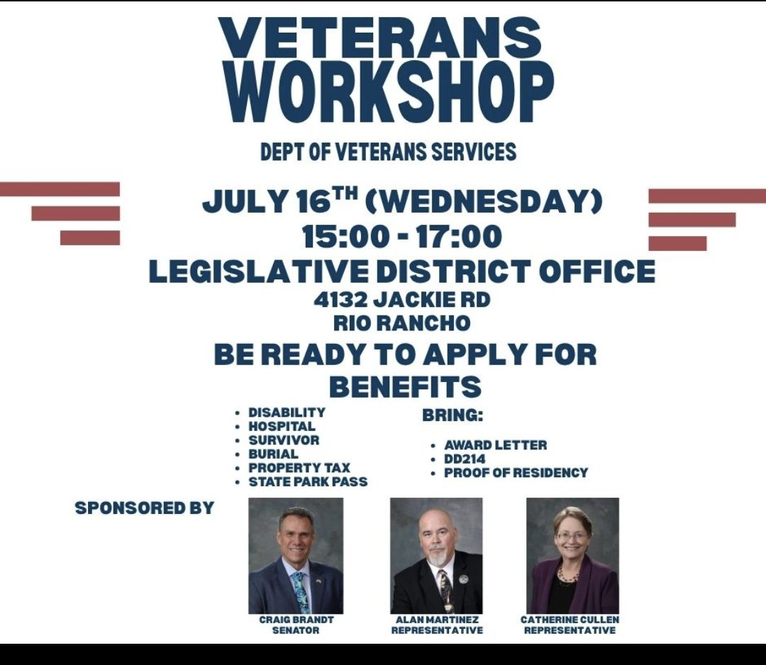 NMSenate_GOP's tweet image. Join Senator @Craig4NM in Rio Rancho TODAY @ 3pm!