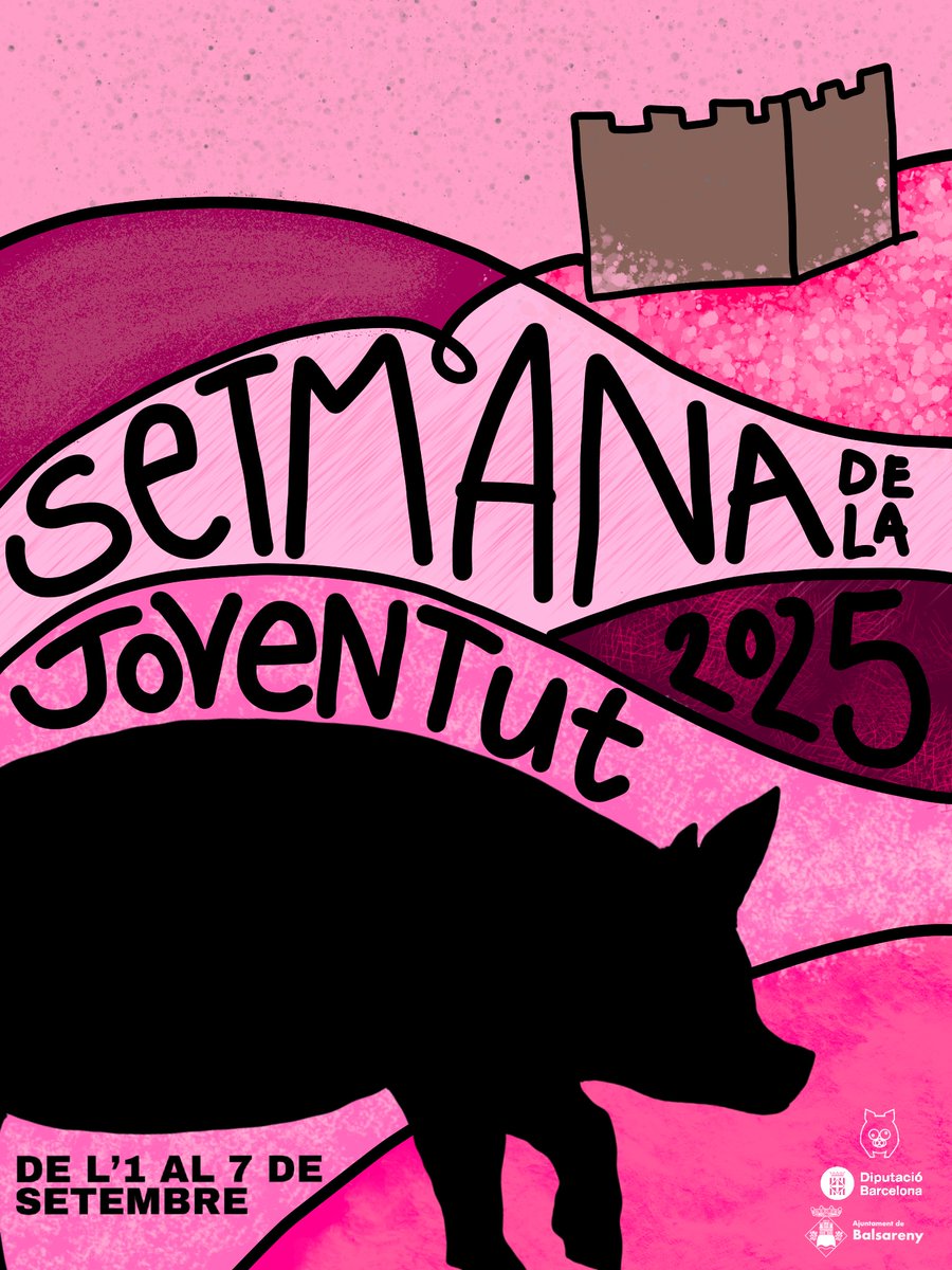 🐷 Anoteu bé les dates, que ja falta menys! De l'1 al 7 de setembre, torna la Setmana de la Joventut, aquest any, més carregada que mai! 

Us hi esperem!

@setmanajovebalsareny
