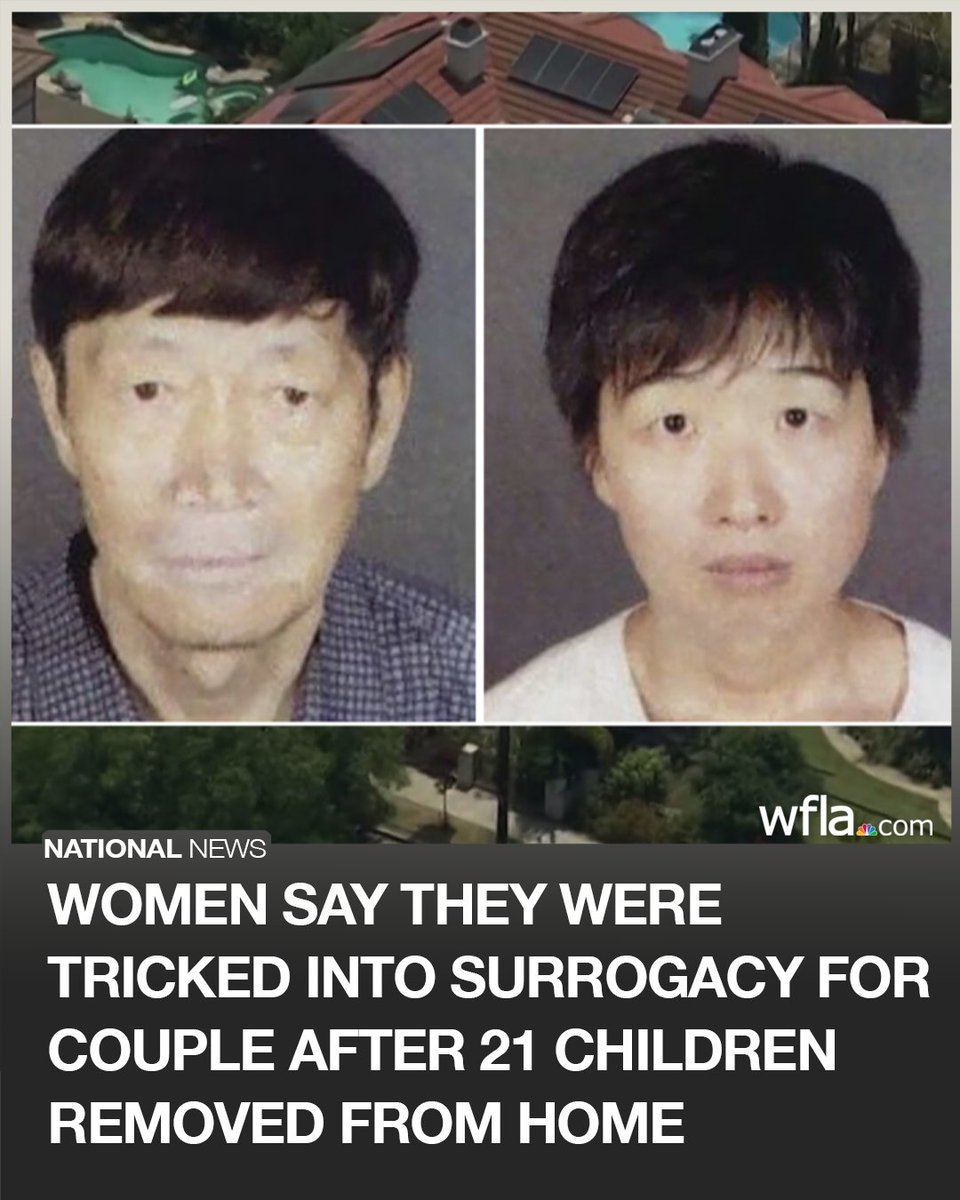 Women across the U.S., including in Florida, say they were tricked into carrying children for a California couple who claimed to be struggling to have a second child. 21 children were removed from their home and taken into protective custody. bit.ly/3GTGRhA