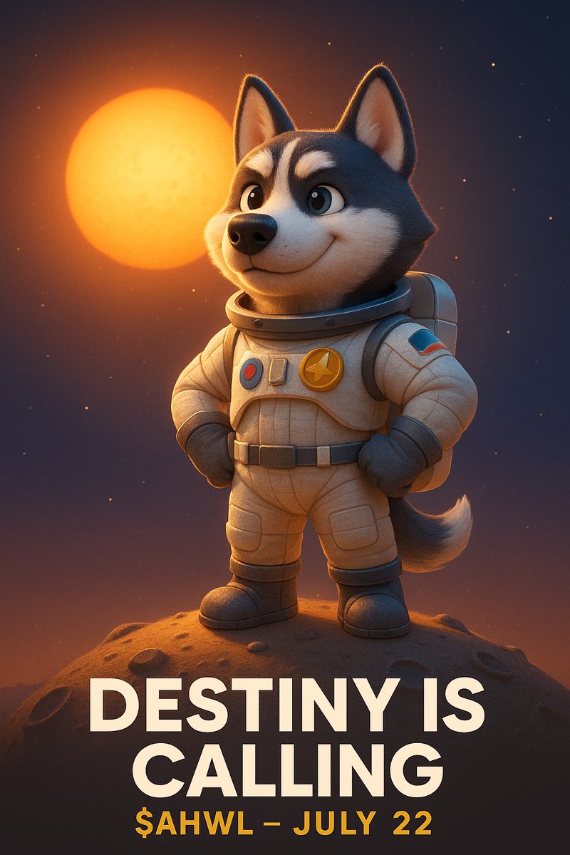 AstroHowlers's tweet photo. 🚀 THE COUNTDOWN BEGINS

In 6 days, a Husky in a spacesuit will howl his way into the Solana galaxy 🌌

No tax. No presale. No whitelist.
Just one star, one mission, and a million memes waiting to be born.

🐺 $AHWL launches July 22 – under the Tarot sign of The Sun 🔮

#AstroHowl #Solana #MemeCoin #AHWL