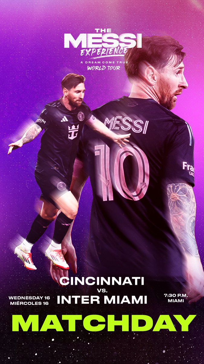 Matchday! ⚽️ Cincinnati vs. Inter Miami 07:30 P.M.