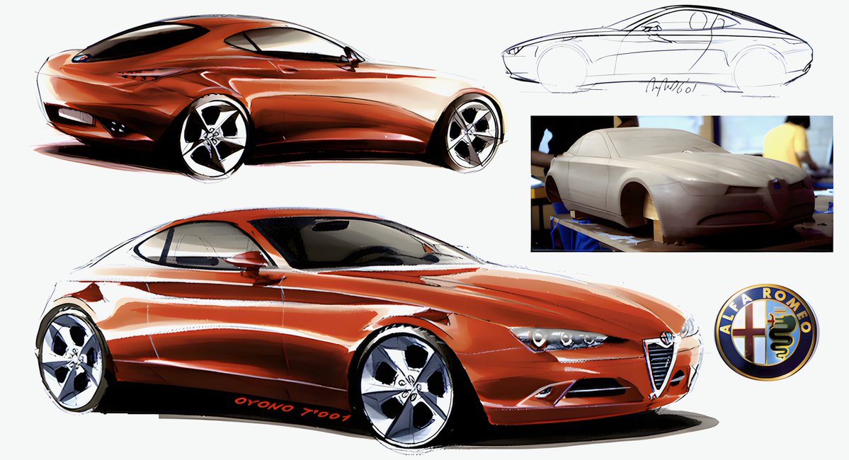 PeterNunn3's tweet image. Alfa Romeo&apos;s curvaceous Brera coupe is 20 years old. The design, the work of Giugiaro.  So we are told...

I delve into a fascinating back story on the Brera&apos;s inspired design, which actually began at Zagato...

In this month&apos;s Auto Italia magazine...