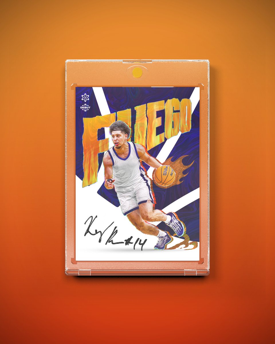 BradleyJackDsgn's tweet photo. Playing with three color stories for this Koby Brea card:

🔴 Dayton
🟠 Phoenix
🔵 Kentucky

Not done yet  just exploring the angles.

One design, three moods.Fuego in every direction. 🔥

#CardDesign #KobyBrea #SportsCards #DesignWIP https://t.co/8ypBpcsS3F