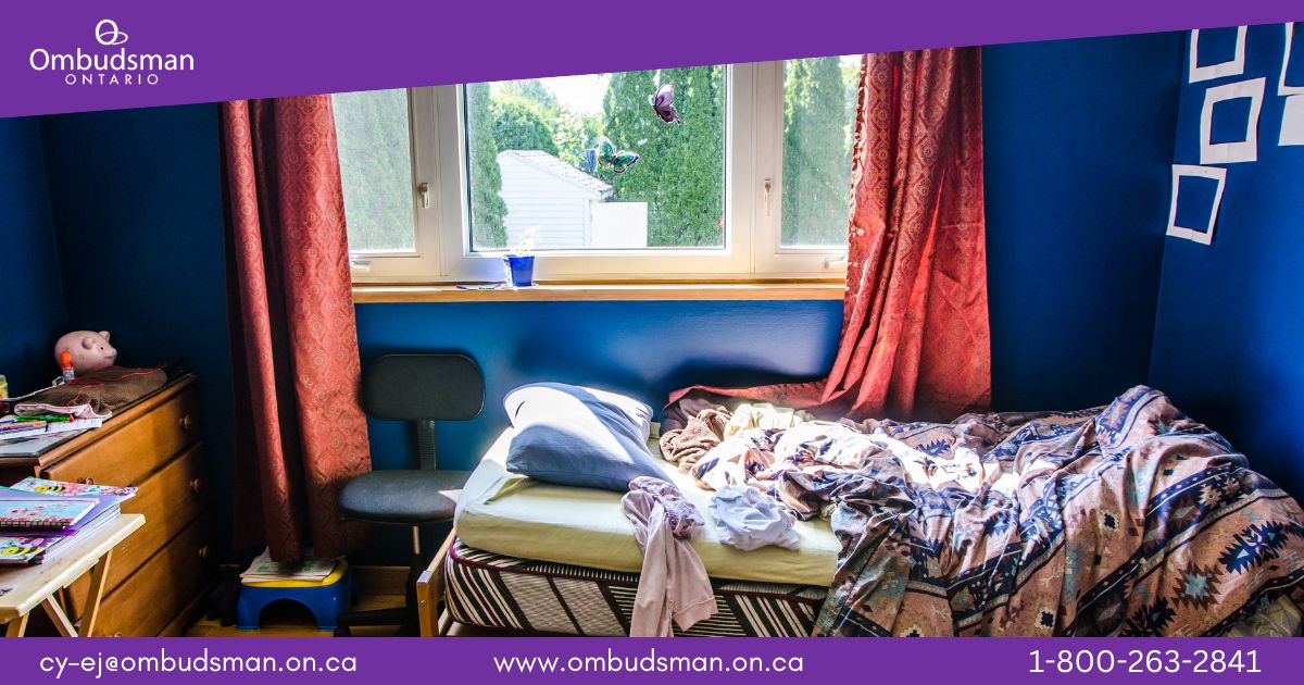 Ont_Ombudsman's tweet image. Basic necessities such as food, shelter, clothing or bedding cannot be taken away as a form of punishment from young people living in foster homes, group homes, treatment homes, and youth custody facilities. Are you a youth in care? Know your rights: ow.ly/oZag50WnfmT