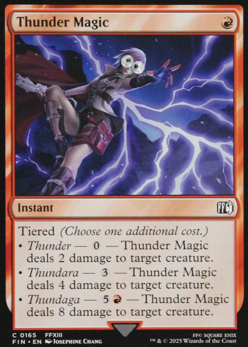 MagicGooglyEyes's tweet photo. Get it? Because she's Lightning?
#ThunderMagic #mtg #MagicTheGathering #MTGxFINALFANTASY https://t.co/WIPuAmSvx8