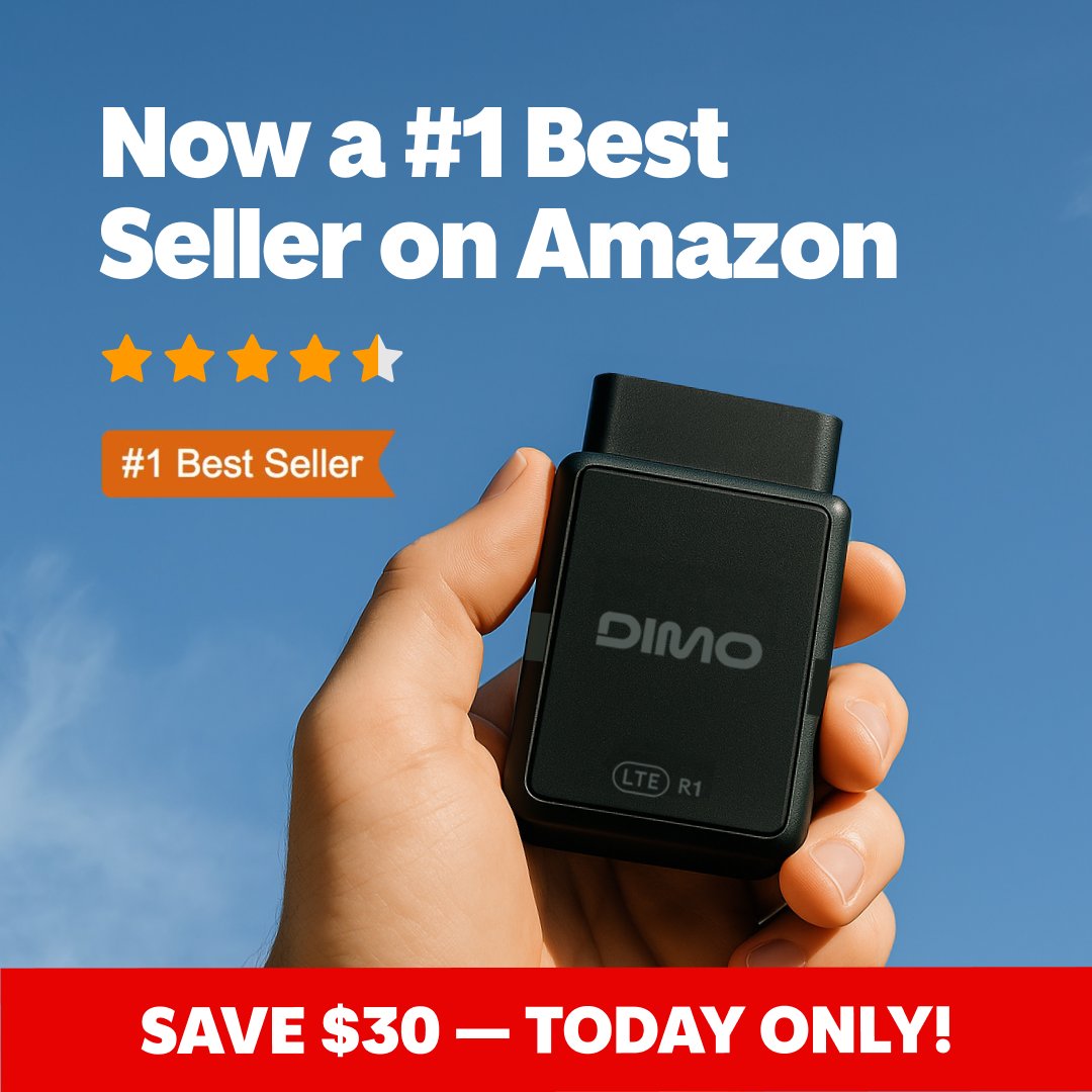 DIMO_Network's tweet image. Missed Prime Day? Our $30 off sale is back—today only. Grab the #1 Best Seller on Amazon and start driving smarter with DIMO. amazon.com/DIMO-LTE-Wirel…