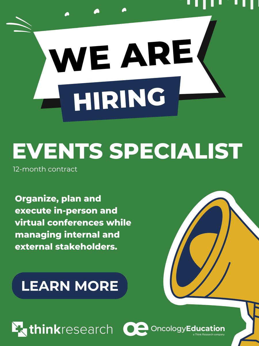 OncEd's tweet image. 🚨 Join our team and help deliver world-class oncology conferences that educate, inspire, and impact healthcare professionals around the globe.
🎯 Full-scale event planning + on-site execution
🌍 International travel opportunities
Apply here: ow.ly/xTGl50WqeWf