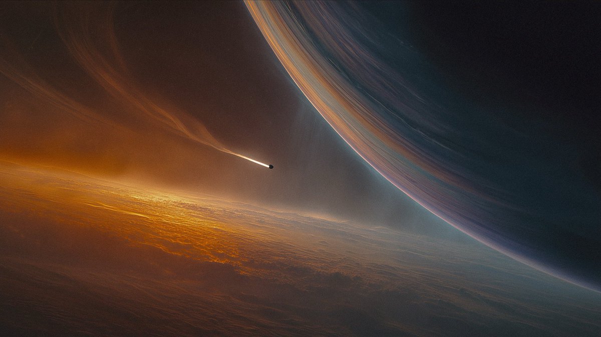 OneDay_xyz's tweet image. As it recedes into the outer dark, the object slips once more beyond reach. Its trajectory set, its presence reduced to data points and fading light.

#AtlasInterrupted #comet3iatlas #comet3i #BBC #TheDecisiveMoment