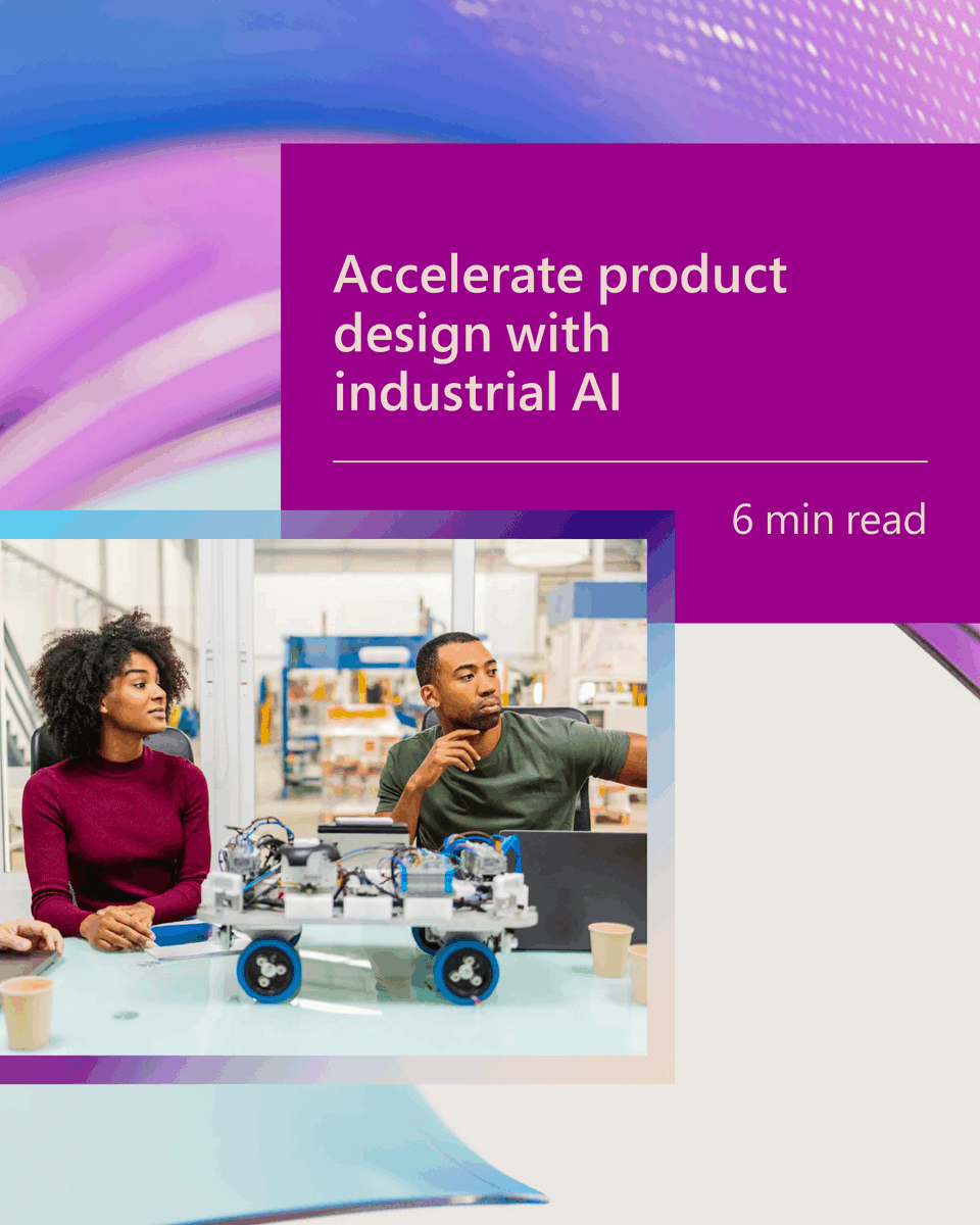 MSCloud's tweet image. Industrial AI is reshaping manufacturing, from empowering frontline workers to accelerating product design. Get insights from Microsoft and IDC experts to jump-start your AI journey. Check out these resources: msft.it/6012s6KQj